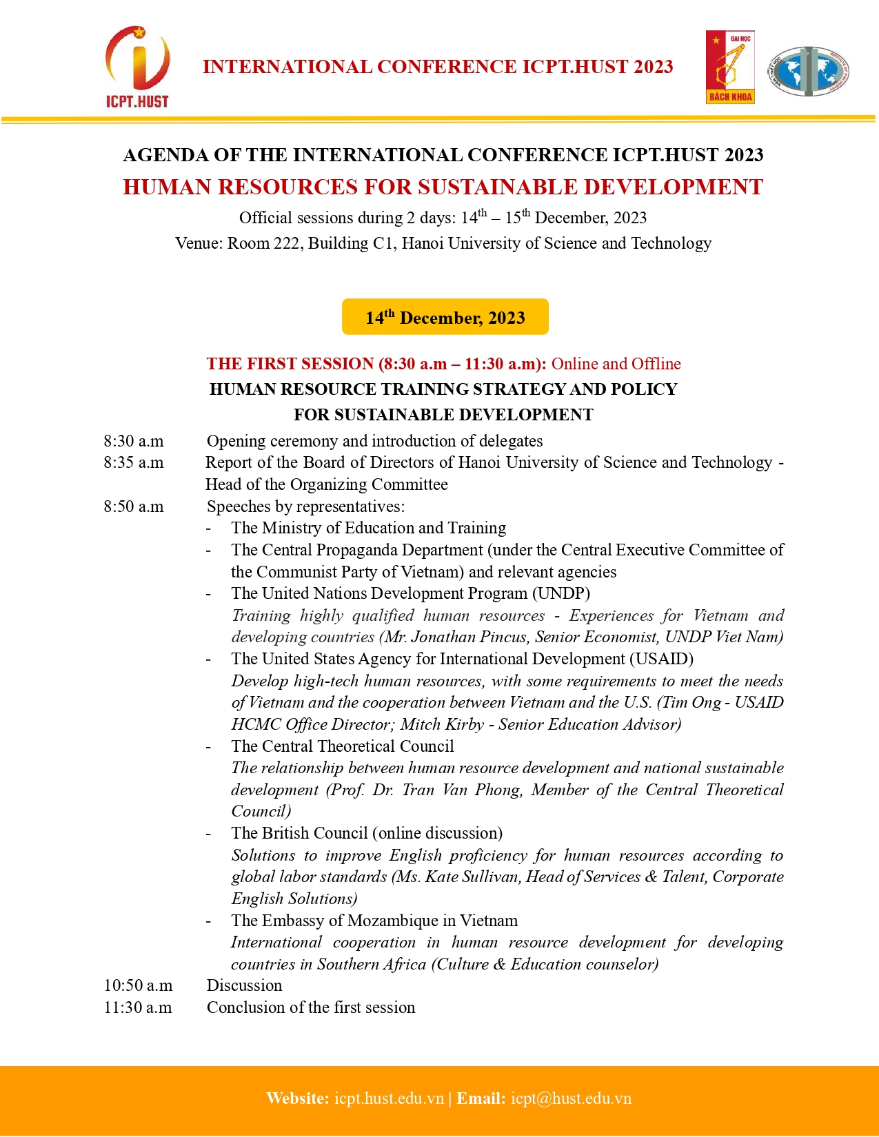 ICPT HUST 2023 agenda E page 0001